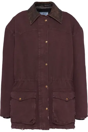 Prada Einreihige Canvas-Jacke