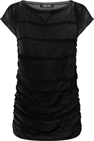 Elena Velez Gerafftes T-Shirt