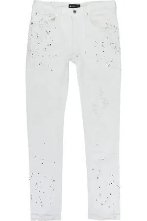 Purple Brand Jeans mit Farbklecks-Print