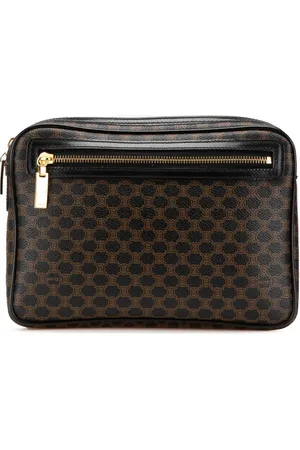 Céline 2000 Macadam Clutch aus beschichtetem Canvas