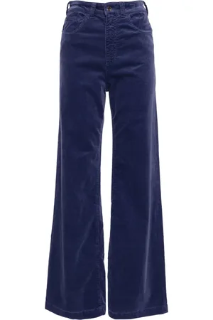 Emporio Armani Cord-Palazzohose mit hohem Bund