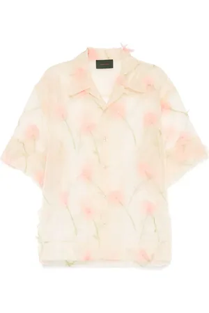 Simone Rocha Carnation Organza-Hemd