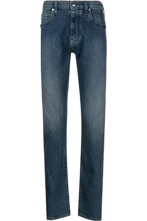 Emporio Armani J45 Twill-Jeans mit geradem Bein