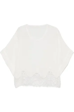 Maurizio Mykonos Bluse mit Spitzendetail