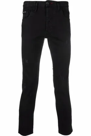 Philipp Plein Schmale Jeans mit Logo-Stickerei