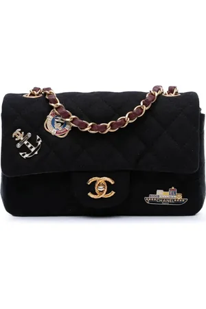 CHANEL 2018-2019 rechteckige mini Classic Jersey Sailor Single Flap Umhängetasche