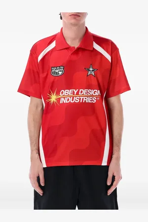 Obey Poloshirt mit grafischem Print