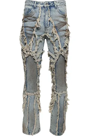 Who Decides War Ungesäumte Jeans im Distressed-Look