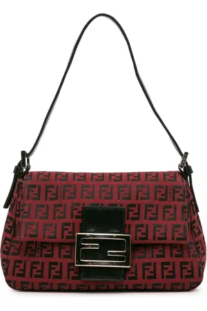 Fendi 2000-2024 mini Zucchino Mamma Forever Schultertasche aus Canvas