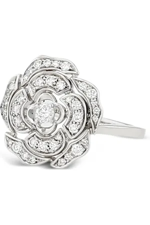CHANEL 18kt Bouton de Camélia Weißgoldring mit Diamanten