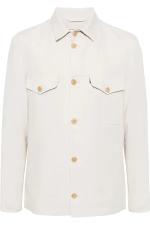 LUCIANO BARBERA Hemdjacke aus Leinen