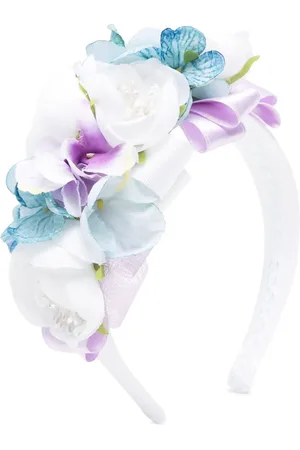 COLORICHIARI Stirnband mit Blumenapplikation