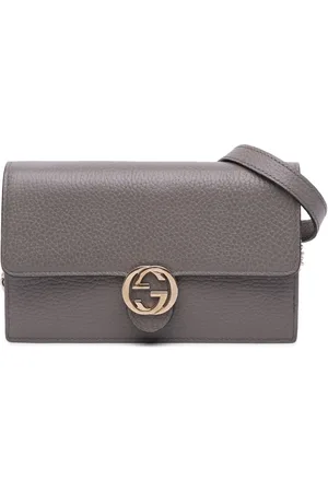 Gucci 2000-2015 GG Interlocking G Dollar Portemonnaie mit Kettenriemen