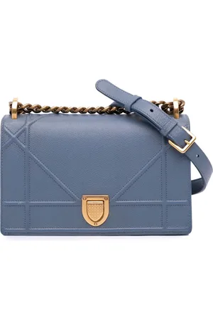 Dior 2019 kleine Diorama Flap Umhängetasche aus gekörntem Kalbsleder