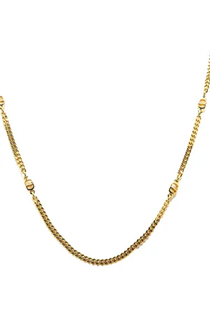 Dior 20th Century vergoldete CD Chain Halskette mit Logo