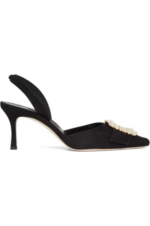 Manolo Blahnik Gibsli Slingback-Pumps mit Perlenverzierung 70mm