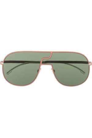 MYKITA Pilotenbrille mit grün getönten Gläsern