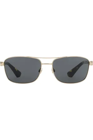 Burberry Eckige Sonnenbrille mit Metallgestell