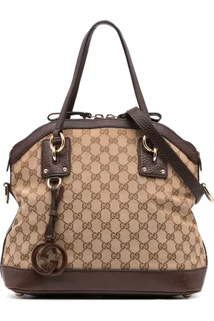 Gucci 2016-2024 GG Canvas Charm Dome Satchel-Tasche