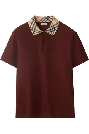 Burberry Poloshirt mit kariertem Kragen
