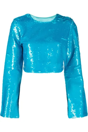 Ganni Cropped-Oberteil mit Pailletten
