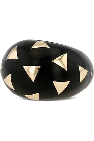 Van cleef 1970s Gelbgoldring mit Holz
