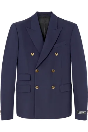 VERSACE Doppelreihiges Sakko mit Logo-Schild
