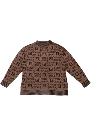 Fendi 1980-1990s Strickpullover mit Logo