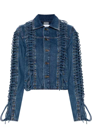 Jean Paul Gaultier Jeansjacke mit Schnürung