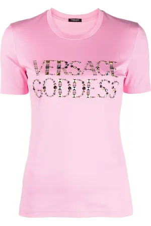 VERSACE Gestricktes T-Shirt mit Slogan