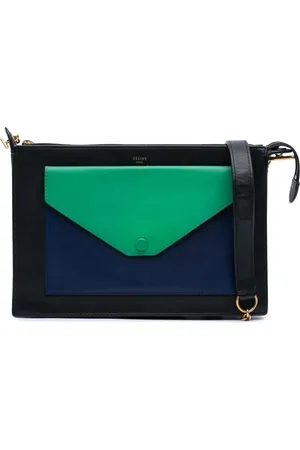 Céline 2015 Tricolor Pocket Envelope Zip Umhängetasche aus Leder