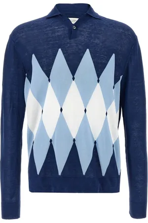 BALLANTYNE Poloshirt mit Argyle-Intarsie