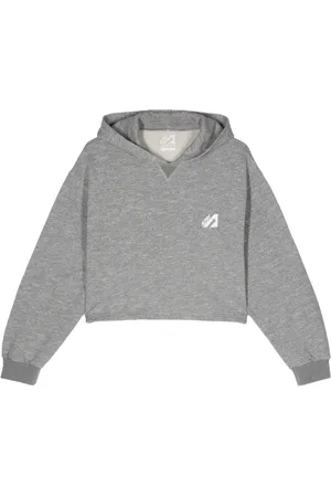 Autry Cropped-Hoodie mit beflocktem Logo