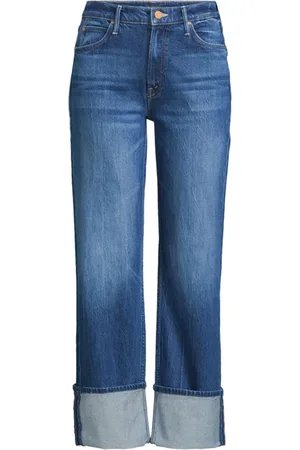 Mother Duster Jeans mit Schachbrett