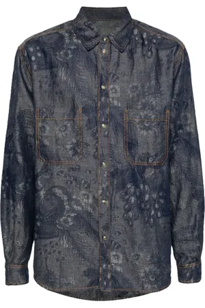 Etro Jeanshemd mit Jacquardmuster