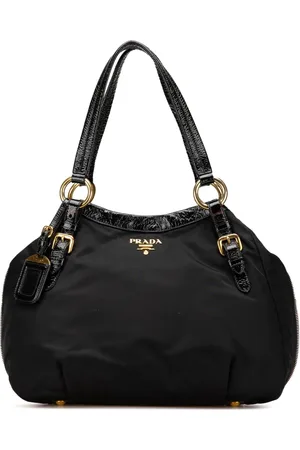 Prada 2013-2024 Tessuto Naplak Trimmed Side Zip Tote Bag