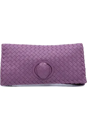 Bottega Veneta 2012-2024 Intrecciato Clutch aus Nappaleder mit Drehverschluss