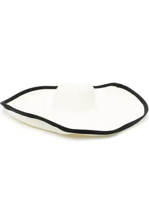 Max Mara Sonnenhut mit Kontrastborten