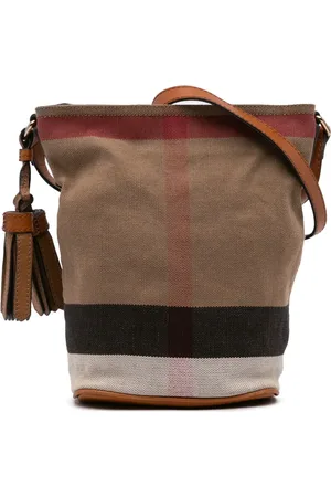 Burberry 2000-2017 mini Mega Check Ashby Beuteltasche mit Quaste