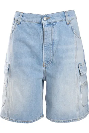 OFF-WHITE Jeans-Shorts mit aufgesetzten Taschen