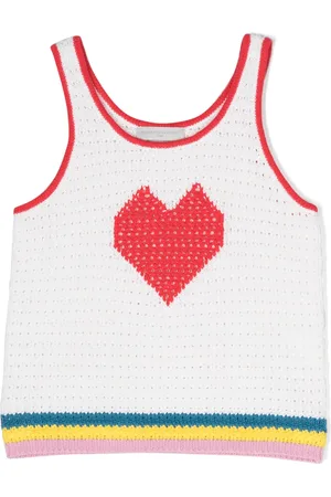 Stella McCartney Baumwolloberteil mit Intarsienmuster