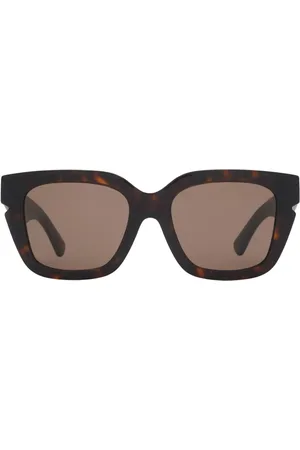 Burberry Eckige Sonnenbrille mit Inlay Check