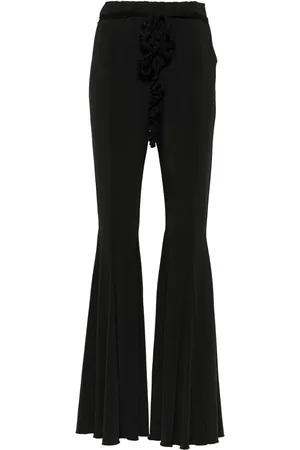 ROTATE Ausgestellte High-Waist-Hose mit Rüschendetail