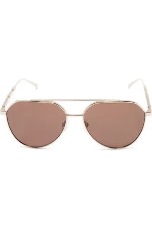 Alexander McQueen Pilotenbrille mit Logo-Schild