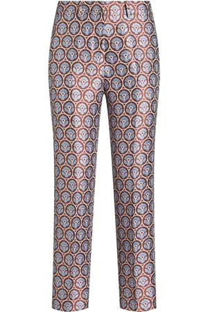 Etro Zigarettenhose aus Blumenjacquard