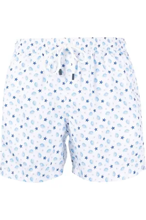 FEDELI Badehose mit Seestern-Print