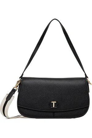 Twin-Set Schultertasche mit Logo-Schild