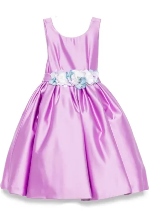 COLORICHIARI Kleid mit Blumenapplikation