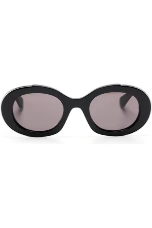 Alexander McQueen Sonnenbrille mit ovalem Gestell