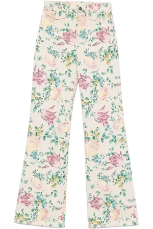 Chloé High-Waist-Jeans mit Blumen-Print